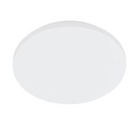 Eglo LED lampada da soffitto Frania, illuminazione bagno, applique in acciaio e plastica bianca, luce soffitto per bagno e cucina, luce neutra, IP44, Ø 33 cm