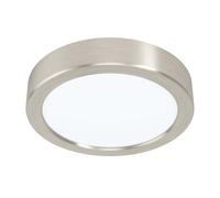 Eglo LED Lampada da soffitto Fueva 5, Ø 16 cm, lampada singola da montare in acciaio con diffusore in plastica, lampada da soffitto in nichel opaco, bianco, LED luce neutra