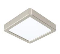 Eglo LED Lampada da soffitto Fueva 5, L x P 16 cm, lampada a plafone singola in acciaio con diffusore in plastica, lampada da soffitto in nichel opaco, bianco, lampada LED da soffitto luce neutra