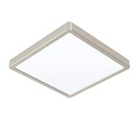 Eglo LED Lampada da soffitto Fueva 5, L x P 28,5 cm, lampada a plafone singola in acciaio con diffusore in plastica, lampada da soffitto in nichel opaco, bianco, lampada LED a luce calda