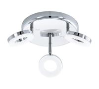 Eglo LED lampada da soffitto Gonaro, lampada a soffitto a 3 | fiamme, illuminazione minimalista per soggiorno, lampada in acciaio cromato, luce calda