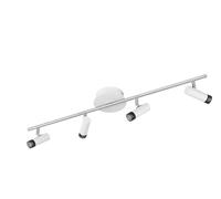 EGLO LED lampada da soffitto Lianello, faretti da soffitto, acciaio | bianco, cromato, luce calda
