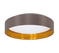 Plafoniera Contemporanea Maserlo 2 Policarbonato Bianco Luce Led Integrato