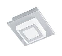 Eglo LED lampada da soffitto Masiano, illuminazione a 1 luce da soggiorno in alluminio e plastica, lampada da corridoio, illuminante bianco caldo