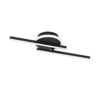 Eglo LED lampada da soffitto Nogaredo, plafoniera orientabile a forma di | barra, geometrica, metallo nero, plastica bianca, illuminazione calda, 15 x 45 cm