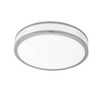 Eglo LED lampada da soffitto Palermo 2, lampada a soffitto a 1 | fiamma, materiale: acciaio e plastica, colore: cromo, bianco, Ø: 41 cm