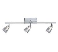 EGLO LED lampada da soffitto Pecero, faretto da soffitto, acciaio | cromato, plastica trasparente bianco caldo