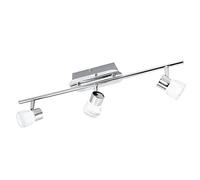EGLO LED lampada da soffitto Perito, lampada soffitto, acciaio, alluminio | cromato, plastica trasparente satinata luce calda