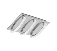 Eglo LED Lampada da soffitto Pertini, plafoniera, acciaio, alluminio cromato, plastica trasparente color bianco caldo