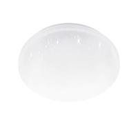 Eglo LED lampada da soffitto Pogliola-E, plafoniera piatta con effetto | cristallo, luce per corridoio e camera, metallo e plastica bianca, illuminazione bianca neutra, Ø 31 cm