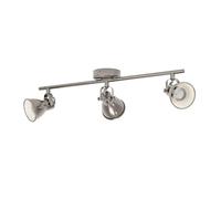 Spot Moderno Seras In Acciaio Nichel Anticato 3 Luci Gu10 3W Ip20