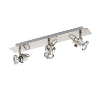 Eglo LED Lampada da soffitto Tukon 3, plafoniera a 3 luci, faretti in metallo, lampada da soggiorno in nichel opaco, spot con lampadine GU10, luce calda