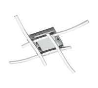 Eglo LED lampada da soffitto Valmora, plafoniera a 4 luci, materiale: alluminio, plastica, colore: cromo