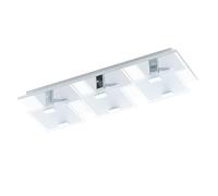 EGLO LED lampada da soffitto Vicaro, plafoniera, acciaio inox