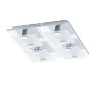 EGLO LED lampada da soffitto Vicaro, plafoniera, acciaio inox