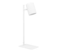 Lampada Da Scrivania Moderna Ceppino 1 Luce Acciaio Bianco