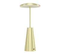 Lampada Da Tavolo Moderna Piccola Acciaio Ottone Spazzolato Led Integrato 2,8W