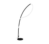 EGLO LED Lampada da terra Egidonella, lampada da terra a 1 fiamma, lampada | da pavimento in acciaio e plastica, lampada da soggiorno in nero e bianco, lampada con interruttore a pedale