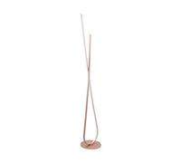 Eglo LED Lampada da terra Palozza, lampada da terra a 1 fiamma, lampada | da terra in alluminio e plastica, lampada da soggiorno in oro rosa e bianco, lampada con interruttore