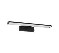 Eglo LED lampada specchio Galenzana-E, luce bagno, illuminazione in alluminio e plastica nera, bianco neutro, IP44