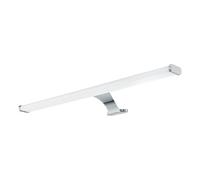 Eglo LED lampada specchio Vinchio, 1 fiamma, lampada a LED per specchio in | acciaio e plastica, lampada bagno in cromo e bianco, lampada LED per ambienti umidi, IP44, lunghezza 60 cm