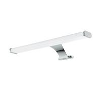 Eglo LED Lampada Specchio Vinchio, lampada specchiera a 1 fiamma in acciaio | e plastica, lampada bagno in cromo e bianco, LED per ambienti umidi, IP44, lunghezza 40 cm