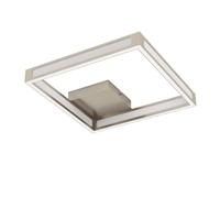 Eglo Led plafoniera Altaflor, lampada da soffitto, minimalista, illuminazione da soggiorno o cucina, in metallo, nichel opaco e plastica, L x L 31,5 cm