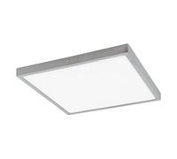 Eglo LED Plafoniera Fueva 1, lampada da soffitto a 1 fiamma, materiale: alluminio, plastica, colore: argento, bianco, dimensioni: 40x40 cm, luce neutra bianca