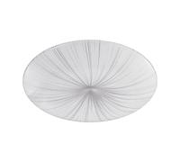 Eglo Led Plafoniera Nieves, Ø 31 cm, soffitto a effetto cristallo in plastica e metallo, lampada da soggiorno in bianco, argento, lampada da camera da letto, lampada del corridoio coperta calda