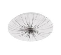 Eglo Led Plafoniera Nieves, Ø 31 cm, soffitto a effetto cristallo in plastica e metallo, lampada da soggiorno in bianco, argento, lampada da camera da letto, lampada del corridoio coperta calda