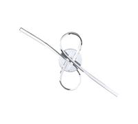 Eglo Lampada da soffitto a LED Selvina, 2 luci, lampada da soggiorno, cucina, in alluminio e plastica, lampada da corridoio, plafoniera in cromo, bianco, lunghezza 70 cm