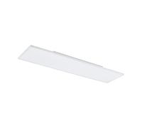 Eglo Led plafoniera Turcona-CCT, a luce singola con telecomando, colori regolabili, dimmerabile, pannello Led in metallo e plastica bianca, L 118,7 cm