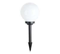 Eglo LED Solar Kugel Puglia, lampada da giardino con picchetto, luce | decorativa solare esterna, in plastica nero e bianco, illuminazione calda, IP44, Ø 20 cm