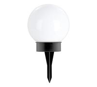 Eglo LED Solar Kugel Puglia, lampada da giardino con picchetto, luce decorativa solare esterna in plastica nera e bianca, illuminazione calda, IP44, Ø 15 cm