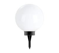 Eglo LED Solare Puglia, lampada da giardino con picchetto, luce decorativa esterna, apparecchio da giardino in plastica nero e bianco, illuminazione calda, IP44, Ø 25 cm