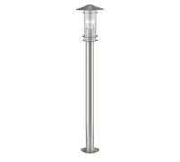 Eglo Lisio, Lampada per esterni, luce per esterni a 1 luce, in acciaio inox argentato, vetro trasparente, attacco E27, IP44