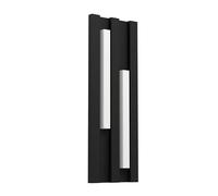 Applique Esterno Moderna Fandina Metallo Nero Policarbonato Bianco Led