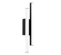 Applique Esterno Moderna Serricella Metallo Nero Policarbonato Bianco Led