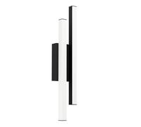 Applique Esterno Moderna Serricella Metallo Nero Policarbonato Bianco Led