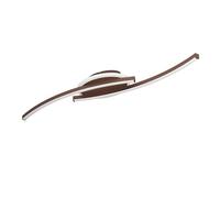 Eglo Lungolago Plafoniera a LED, lampada da soffitto per ufficio e cucina, in metallo di colore bronzo, luce bianca neutra, 74 cm