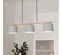 EGLO Mariel lampada a sospensione a 3 luci in legno grigio naturale EGLO