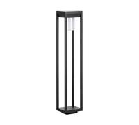 Piantana Esterno Contemporaneo Martano Alluminio Nero Policarbonato Bianco Led