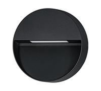 EGLO Maruggio - Lampada da parete LED per esterni, applique rotonda, in