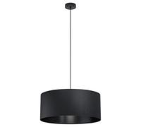 Lampadario Moderno Maserlo 1 Luce Acciaio Nero