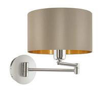 Applique Contemporanea Maserlo Acciaio Nichel Satinato 1 Luce E27