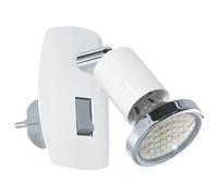 Applique Moderna Mini 4 Acciaio Bianco 1 Luce Gu10 2,8W