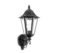 Applique Contemporanea Da Esterno Navedo 1 Luce Alluminio Nero E Argento