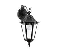 Applique Contemporanea Da Esterno Navedo 1 Luce Alluminio Fuso Nero E Argentato