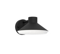 Eglo Ninnarella - Lampada da parete LED per esterni, applique, illuminazione esterna a parete con luce verso il basso, in metallo nero e plastica bianca, luce bianca calda, IP44