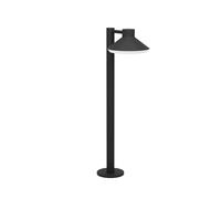 Eglo Ninnarella - Lampada da terra a LED da giardino per esterni, lanterna per esterni, luce per vialetto in metallo nero e plastica bianca, lampadina GU10, luce bianca calda, IP44